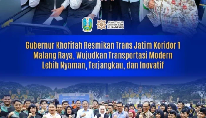 Perluas Akses Transportasi Publik dan Konektivitas, Gubernur Khofifah Resmikan Trans Jatim Koridor 1 Malang Raya