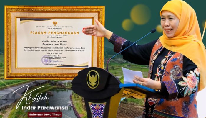 Gubernur Khofifah Raih Penghargaan CSR dan Desa Berkelanjutan 2026, Dorong Sinergi Lintas Sektor