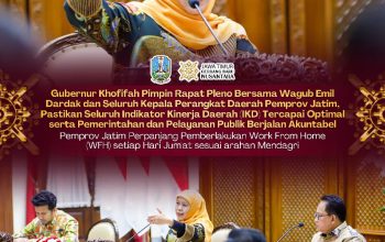 Gubernur     Khofifah Sinkronkan Kebijakan WFH ASN Jatim dengan Pemerintah Pusat