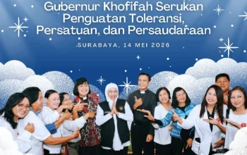 Gubernur Khofifah Ajak Masyarakat Perkuat Toleransi di Peringatan Kenaikan Yesus Kristus