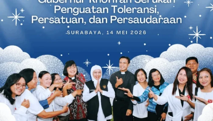 Gubernur Khofifah Ajak Masyarakat Perkuat Toleransi di Peringatan Kenaikan Yesus Kristus