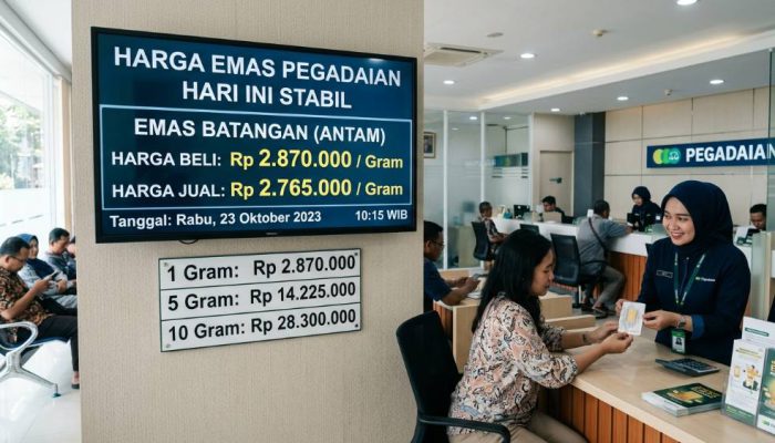 Harga Emas Hari Ini Stabil, Antam Tembus Rp2,87 Juta per Gram