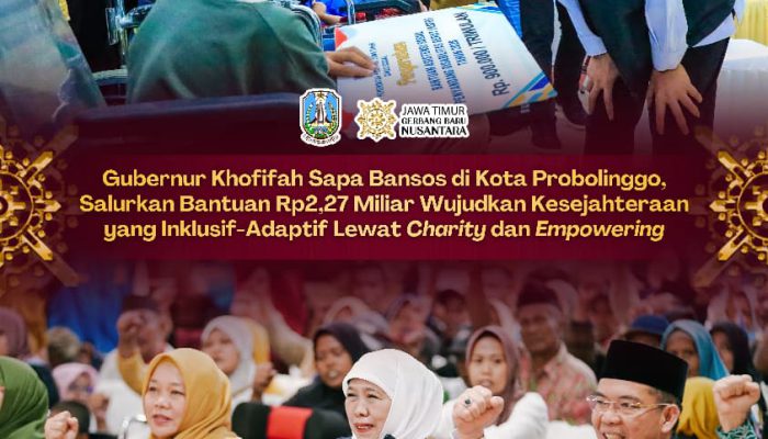 Gubernur Jatim Khofifah Salurkan Bansos Rp2,27 Miliar untuk Warga Kota Probolinggo