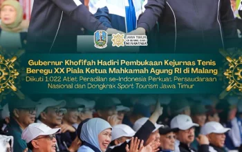 Gubernur Khofifah Sambut Ratusan Peserta Kejurnas Tenis Piala Ketua MA, Malang Jadi Tuan Rumah Bergengsi