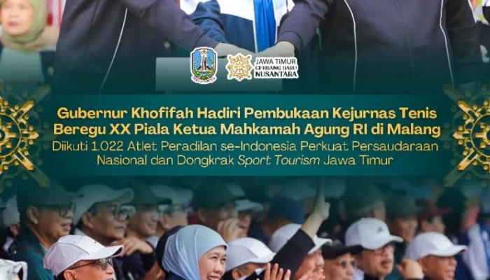 Gubernur Khofifah Sambut Ratusan Peserta Kejurnas Tenis Piala Ketua MA, Malang Jadi Tuan Rumah Bergengsi