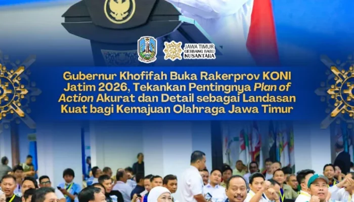 Gubernur Khofifah Ajak KONI Jatim Perkuat Fondasi Olahraga Melalui SDM Unggul dan Tata Kelola Profesional