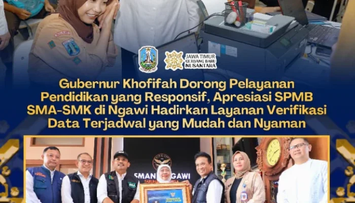 Gubernur Khofifah Tekankan Pendidikan Berkualitas, SPMB Ngawi Hadirkan Layanan Ramah Masyarakat