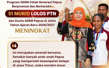 Gubernur Khofifah Bangga, Program ADEM di Jatim Cetak Generasi Papua Berprestasi dan Berkarakter