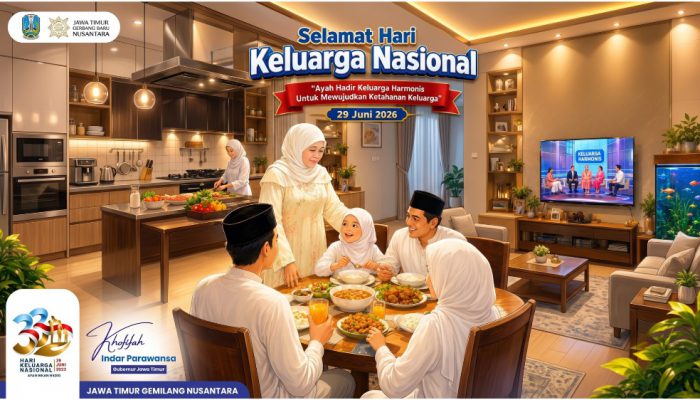 Hari Keluarga Nasional Ke-33 Tahun 2026, Gubernur Khofifah Ajak Perkuat Ketahanan Keluarga melalui Kehadiran Ayah dan Kolaborasi Pengasuhan