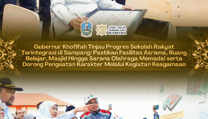 Gubernur Khofifah Tinjau Progres Sekolah Rakyat Terintegrasi di Sampang: Alhamdulillah Fasilitas Asrama, Ruang Belajar, Masjid Hingga Sarana Olahraga Sangat Memadai