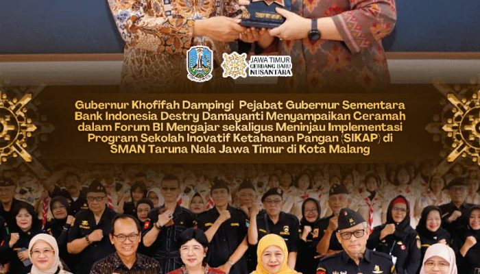 Gubernur Khofifah dan Pjs. Gubernur BI Destry Damayanti Ajak Generasi Muda Siap Hadapi Era AI Lewat BI Mengajar 2026