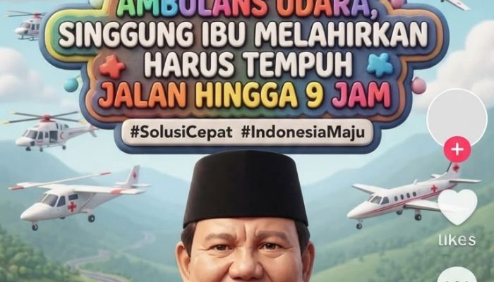 Prabowo Siapkan Ambulans Udara, Singgung Ibu Melahirkan Harus Tempuh Jalan hingga 9 Jam