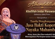 Gubernur Khofifah Terima Penghargaan Jasa Bakti Koperasi Nayaka Mahambara dari Menteri Koperasi, Jatim Pelopor Pembinaan Koperasi Sehat, Mandiri dan Berdaya Saing