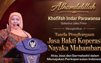 Gubernur Khofifah Terima Penghargaan Jasa Bakti Koperasi Nayaka Mahambara dari Menteri Koperasi, Jatim Pelopor Pembinaan Koperasi Sehat, Mandiri dan Berdaya Saing