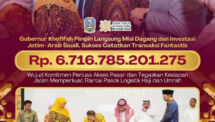 Gubernur Khofifah Pimpin Langsung Misi Dagang dan Investasi Jatim–Arab Saudi, Sukses Catatkan Potensi Transaksi Fantastis Rp6,71 triliun