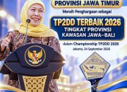 TP2DD Jatim Sabet Penghargaan Provinsi Terbaik Se-Jawa Bali Tahun 2026, Gubernur Khofifah Pastikan Digitalisasi Bermanfaat Besar Bagi Masyarakat