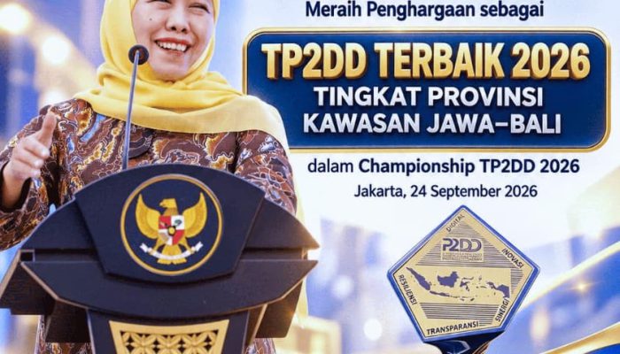 TP2DD Jatim Sabet Penghargaan Provinsi Terbaik Se-Jawa Bali Tahun 2026, Gubernur Khofifah Pastikan Digitalisasi Bermanfaat Besar Bagi Masyarakat