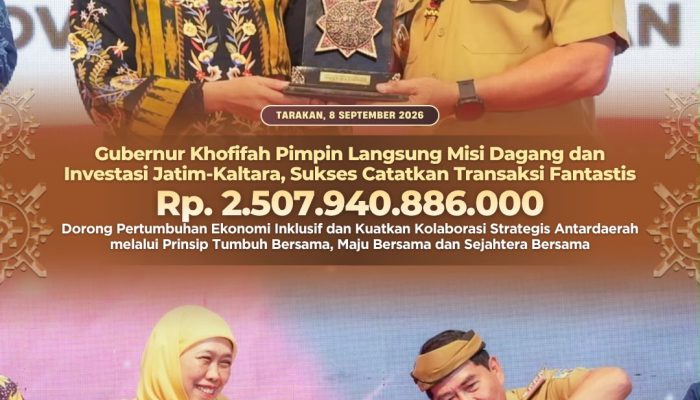 Gubernur Khofifah Pimpin Langsung Misi Dagang dan Investasi Jatim–Kaltara, Sukses Catatkan Transaksi Fantastis Rp2,5 Triliun