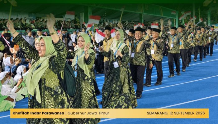 Gubernur Khofifah Hadiri Pembukaan MTQ Nasional XXXI di Semarang, Bawa Dukungan Kafilah Jatim Tampil Maksimal dan Berikan Hasil Gemilang