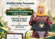 Komitmen Dukung Penguatan Pengelolaan Zakat untuk Kesejahteraan Masyarakat, Gubernur Khofifah Raih Grand Zakat Award 2026 dari BAZNAS RI