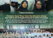 Gubernur Khofifah Gelar Doa Bersama Jelang Hari Jadi ke-81 Jawa Timur di Masjid Nasional Al-Akbar Surabaya, 810 kali khatam bersama 4.000 Hafidz dan Hafidzah Se Jatim*  _Sekaligus Serahkan Santunan 81 Anak Yatim dan Undian 12 Paket Umrah untuk Wajib Pajak Patuh