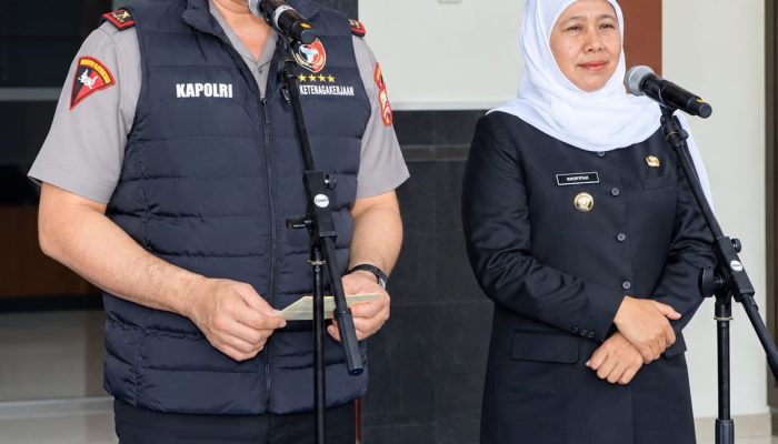 Gubernur Khofifah Dampingi Kapolri Resmikan Desk Ketenagakerjaan Polri Tingkat Polres, Optimis Jadi Penguat Perlindungan Pekerja Jatim